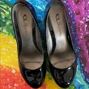 CL By Laundry patent leather platform heels